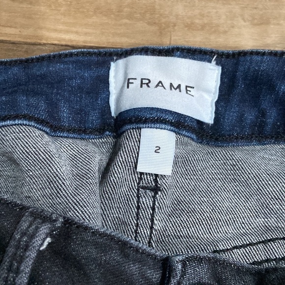 Frame Denim Two Toned Color Split Jeans - Picture 10 of 12